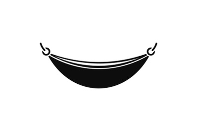 Beach hammock icon, simple style