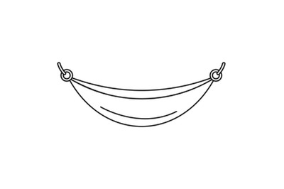 Beach hammock icon, outline style