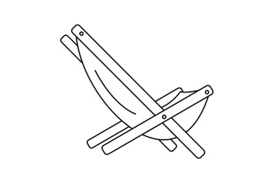 Hammock chair icon, outline style