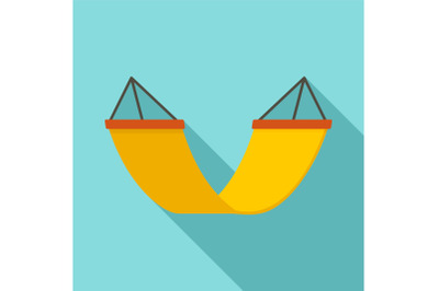 Rest hammock icon, flat style