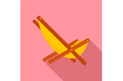 Hammock chair icon, flat style