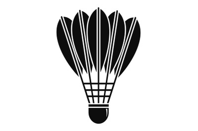 Shuttlecock icon, simple style
