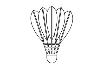 Shuttlecock icon, outline style