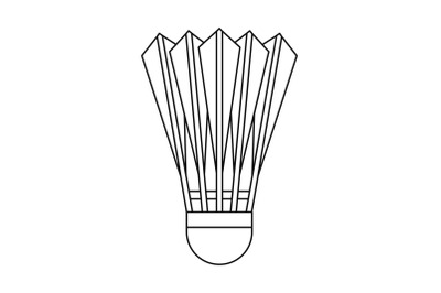 Badminton shuttlecock icon, outline style