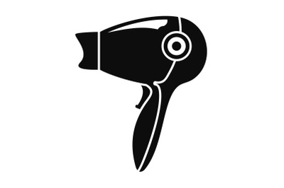 Hot hair dryer icon, simple style