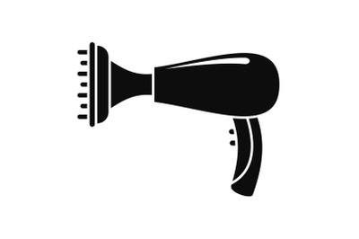 Warm hair dryer icon, simple style