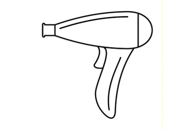 Hair dryer icon, outline style