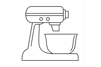 Machine mixer icon, outline style