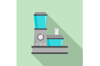 Food processor icon, flat style