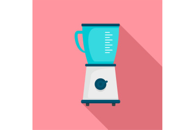 Food blender icon, flat style