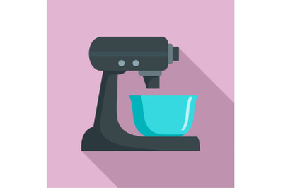 Machine mixer icon, flat style