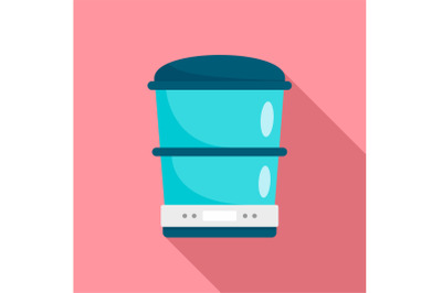 Food processor machine icon, flat style