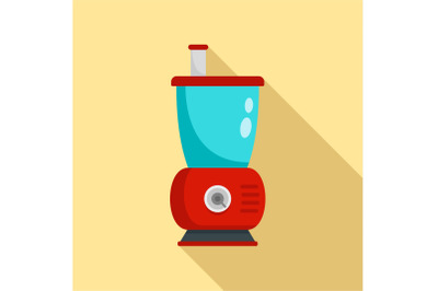 Small food mixer icon, flat style