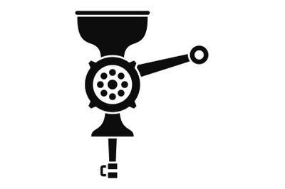 Hand meat grinder icon, simple style