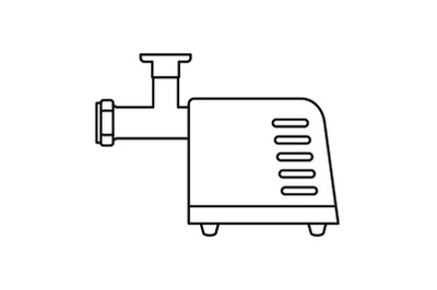 Electric meat grinder icon, outline style