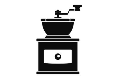 Hand coffee grinder icon, simple style