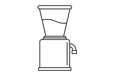 Modern coffee grinder icon, outline style