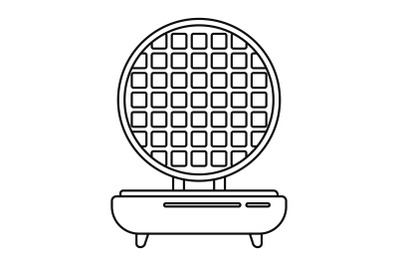 Waffle maker icon, outline style