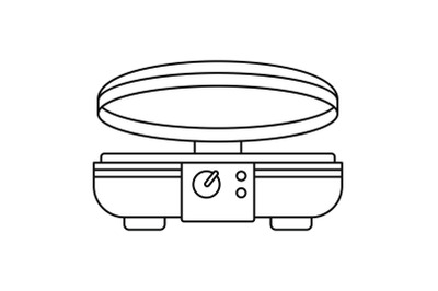 Modern waffle maker icon, outline style