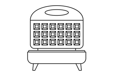 Waffle cooker icon, outline style