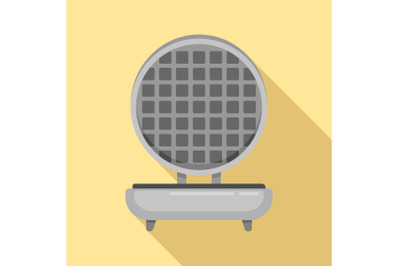 Waffle maker icon, flat style
