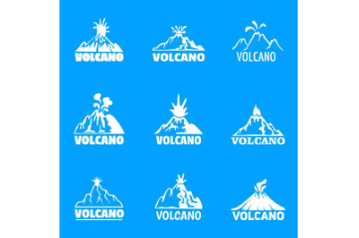 Electronic cigarette mod logo set, simple style