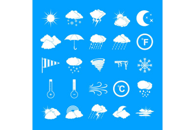 Weather icons set, simple style