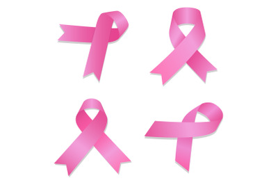 Breast cancer icon set, isometric style