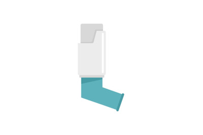 Asthma inhaler icon, flat style