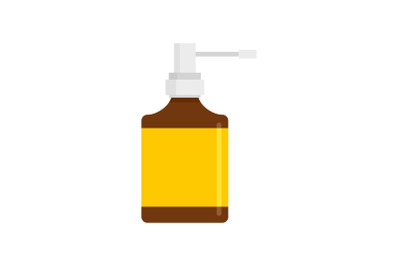 Respiration spray bottle icon, flat style