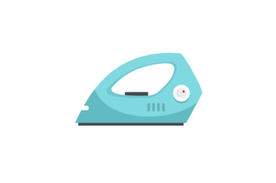 Electric iron icon, flat style