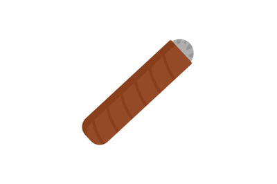 Narcotic cigar of cuba icon, flat style