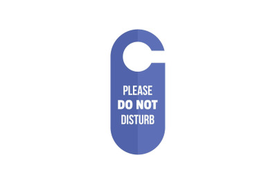 Do not disturb hanger tag icon, flat style