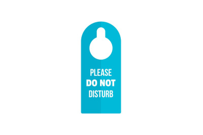 Do not disturb tag icon, flat style