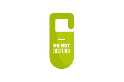 Dont disturb tag icon, flat style