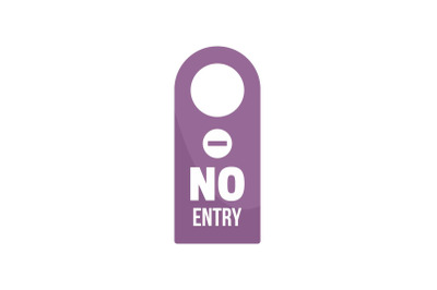 No entry room tag icon, flat style