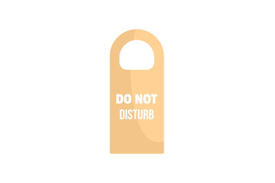 Do not disturb room tag icon, flat style