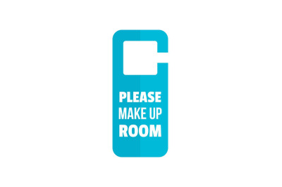 Please make up room hanger icon, flat style