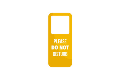Door hanger tag icon, flat style