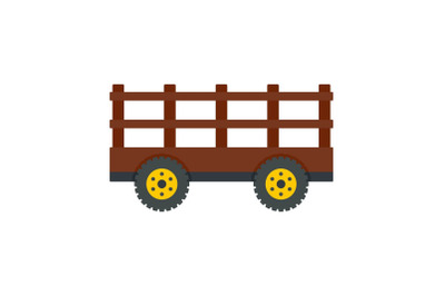 Farm tow icon, flat style