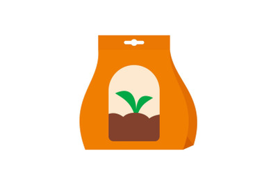 Plant seeds icon, flat style