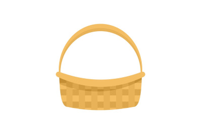Farm basket icon, flat style