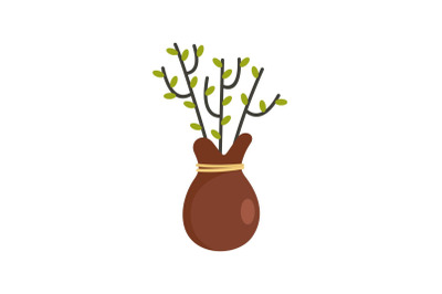Tree for planting icon, flat style