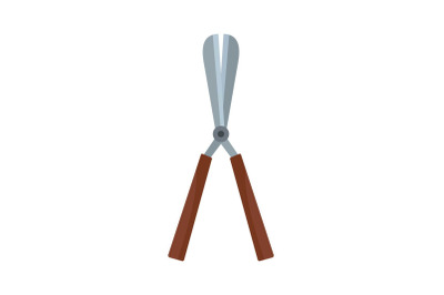 Scissors bush icon, flat style