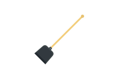 Garden shovel icon, flat style