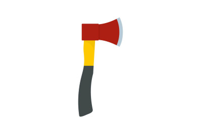 Farm axe icon, flat style