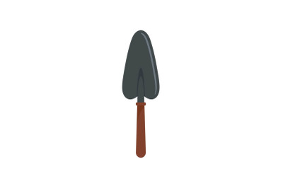 Hand shovel icon, flat style
