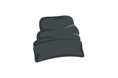 Beanie hat icon, flat style