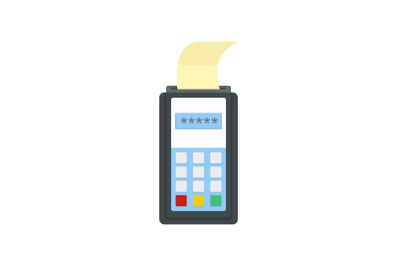 Payment by credit card icon, flat style