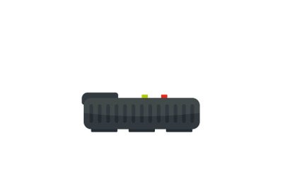 Robot vacuum cleaner icon, flat style